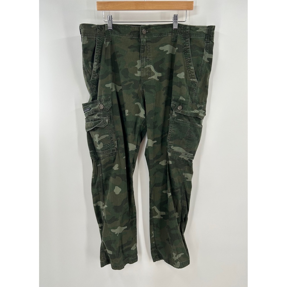 Lee Mens Camo Cargo Pants Green Woodland Camouflage 40x29 2004392 Straight Leg